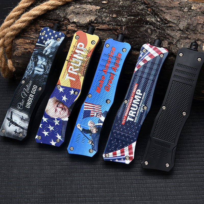 Trump ABS Handle OTF Knife Trump Supporters Knife - Tophatter Daily Deals