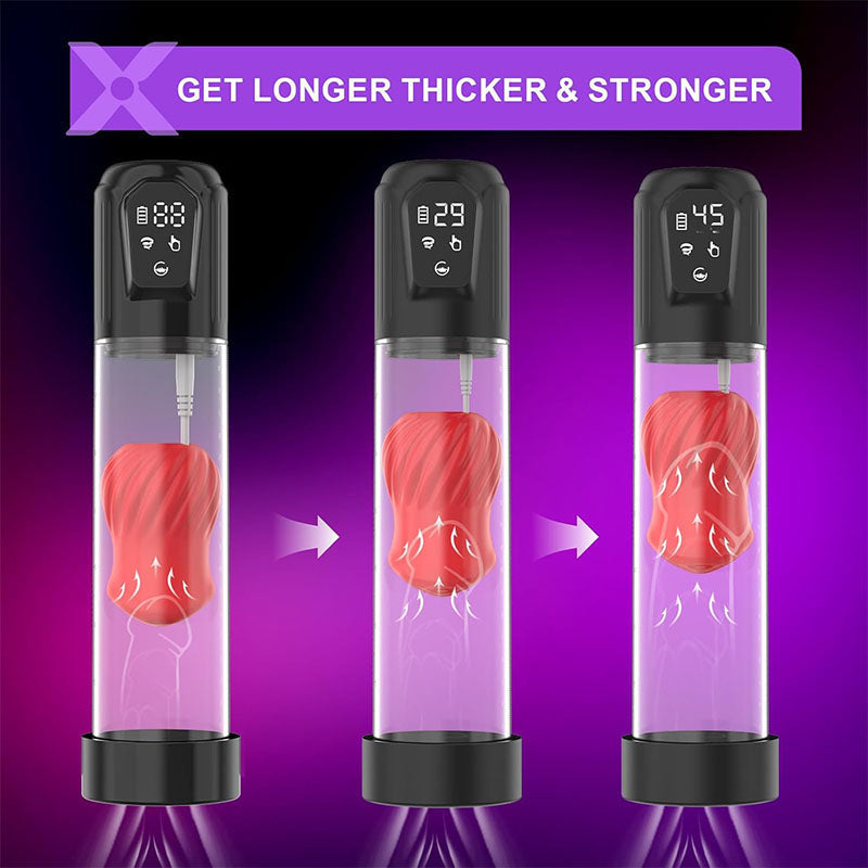 Alexander- 7 Vibrating & 5 Sucking Penis Pump Vacuum Suction Male Penis Extender Penis Pumps - Tophatter Daily Deals