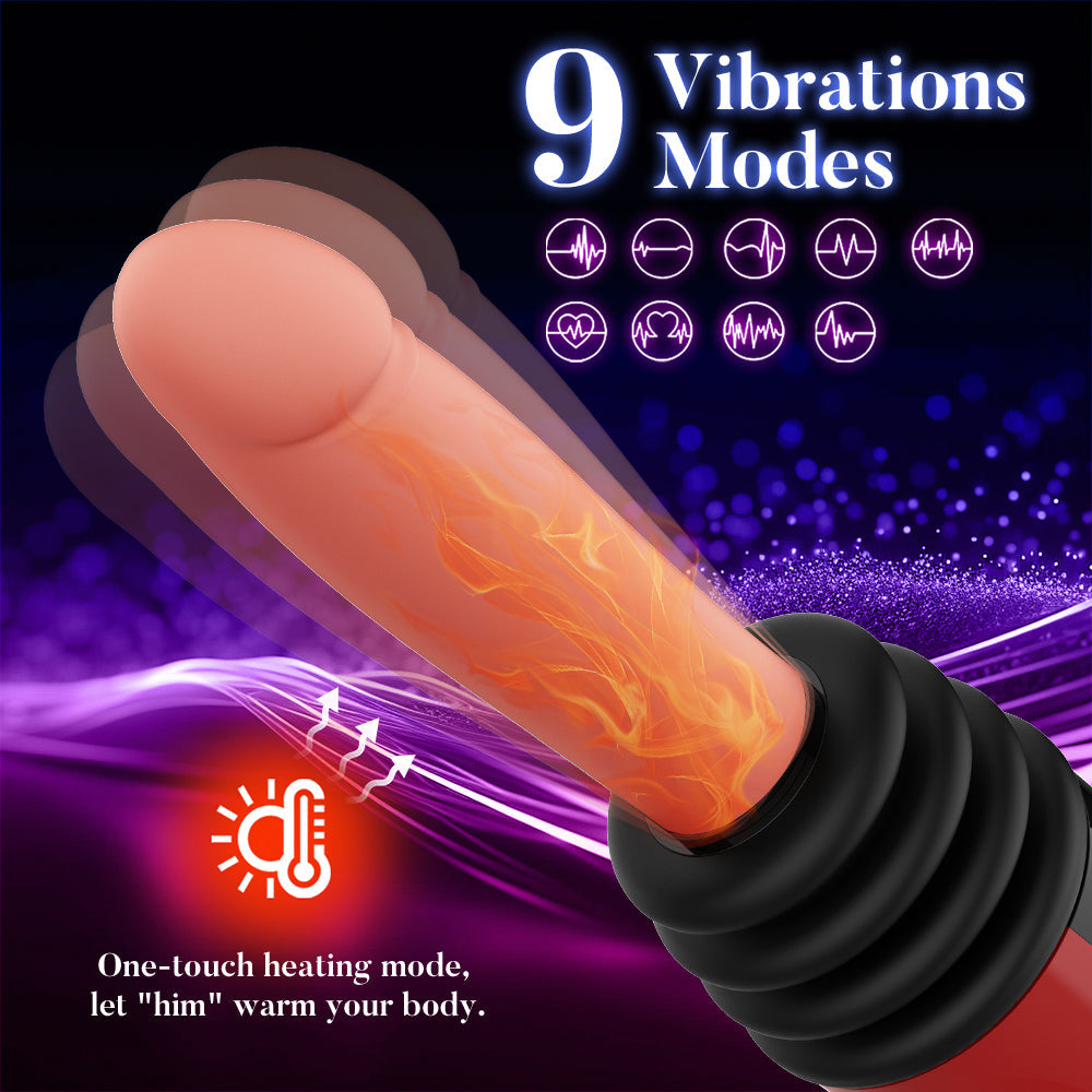 Acmejoy - 9 Thrusting Vibrating Heating Dildo Sex Machine Dildos - Tophatter Daily Deals