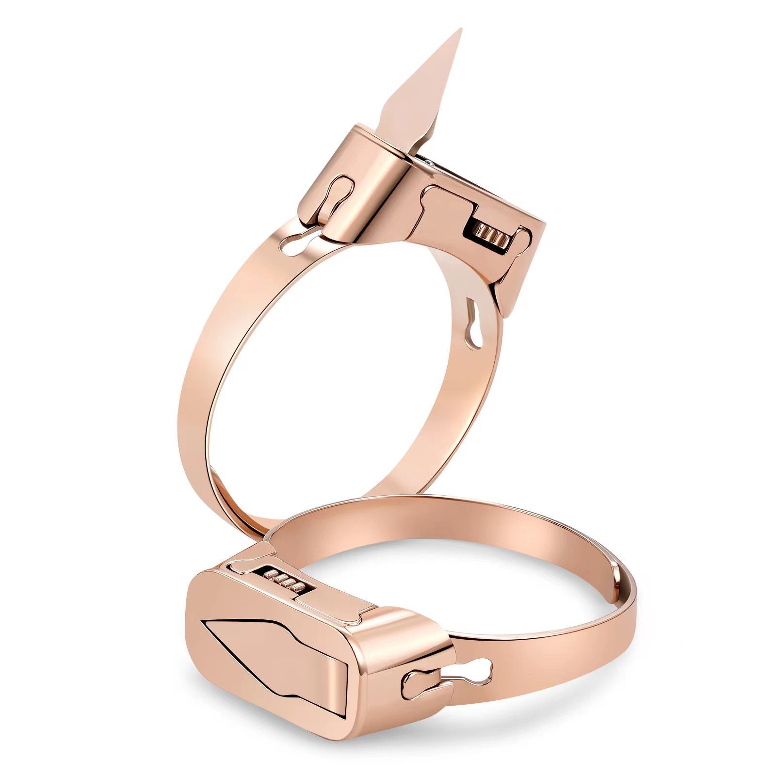 Metal Self Defense Ring Knife Rose Gold - Tophatter Daily Deals