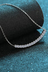 Sterling Silver Curved Bar Necklace Necklaces - Tophatter Daily Deals