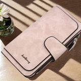 Vintage Faux Leather Long Wallet – Trifold Credit Card Holder with Snap & Zipper Pink Handbags & Wallets - Tophatter Daily Deals