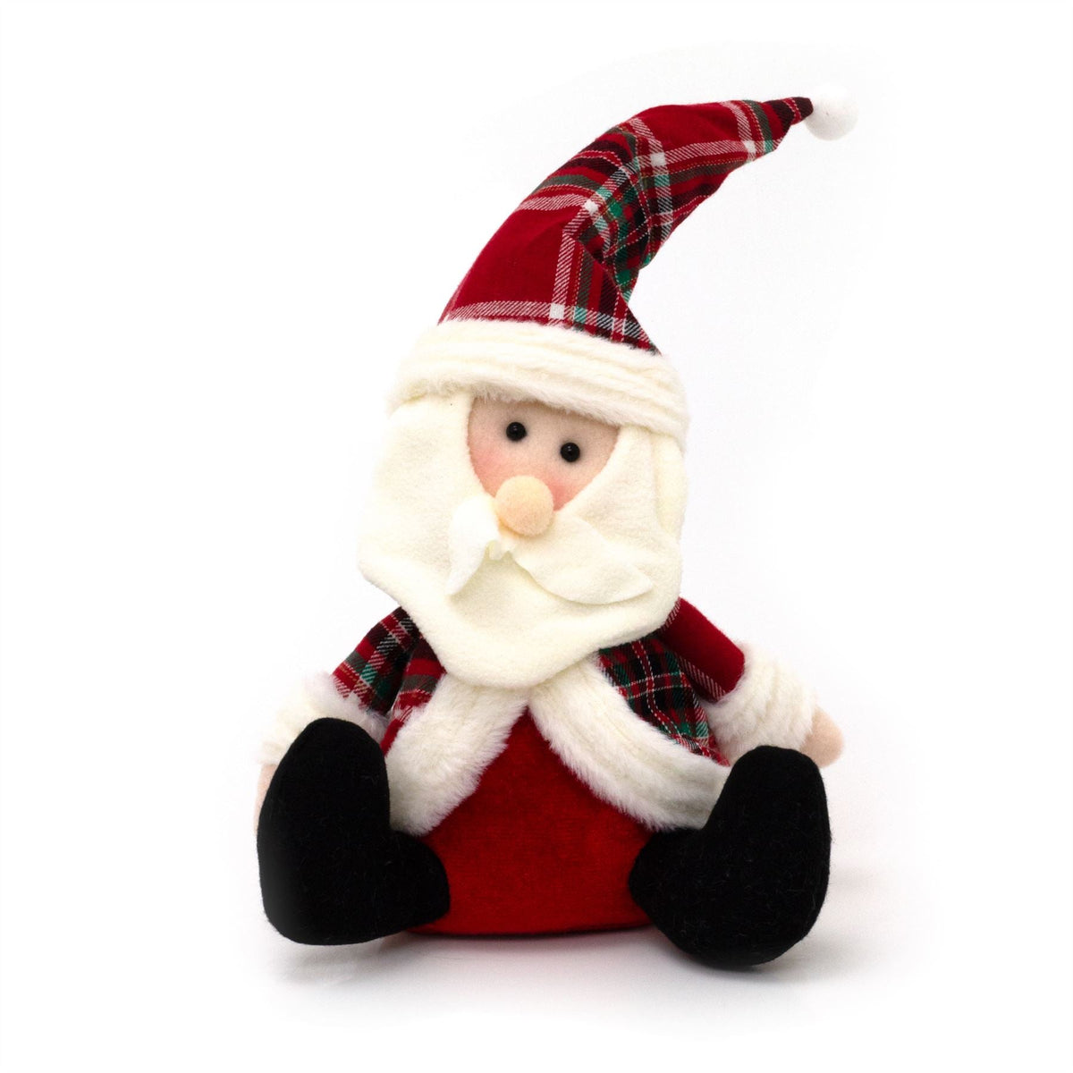 Santa Claus Christmas Doorstop | Novelty Father Christmas Fabric Door Stop 23cm Doorstop - Tophatter Daily Deals
