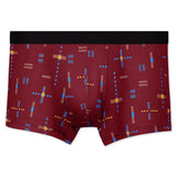 Breathable Printed Summer Thin Plus Size Men's Cotton Antibacterial Boxers Shorts Purplish Red 0 - Tophatter Daily Deals