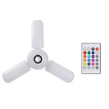 Bluetooth Music Bulb Garage Lighting 3leaves colorful white light 0 - Tophatter Daily Deals