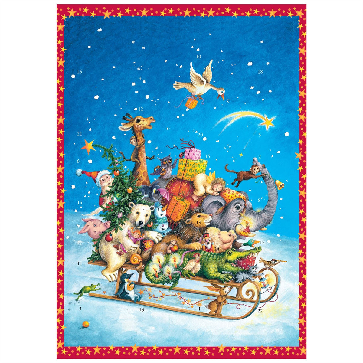 Whizzing Through The Snow Christmas Advent Calendar Traditional Advent Calendar Advent Calendar - Tophatter Daily Deals