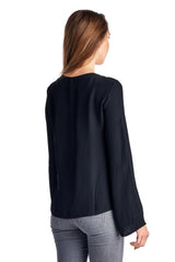 Women's Lace-Up Bell-Sleeve Top Tops - Tophatter Daily Deals