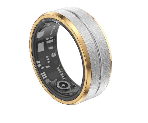2024 Smart Ring For Men Women Heart Rate Blood Oxygen Monitoring Multi Sports Modes IP68 Waterproof Smart Rings For Android IOS Outer Ring Gold 0 - Tophatter Daily Deals