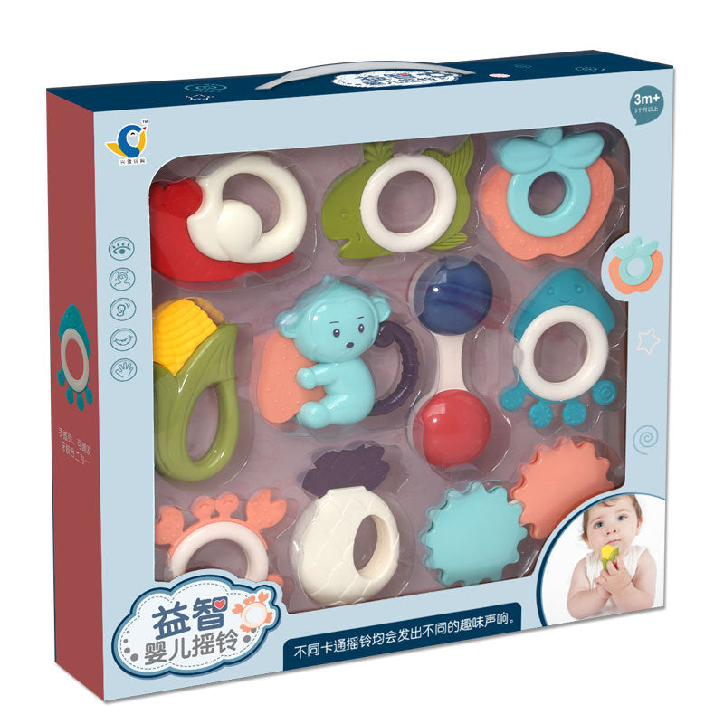 Baby Rattle 10 Piece Set, Hand Rattle Gift Box Set 10piece baby rattle set 0 - Tophatter Daily Deals