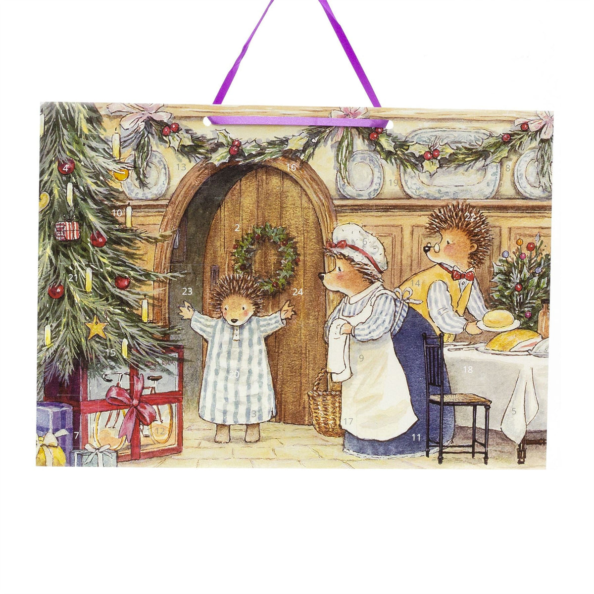 Hedgehog Christmas Advent Calendar | Traditional Picture Advent Calendar Advent Calendar - Tophatter Daily Deals
