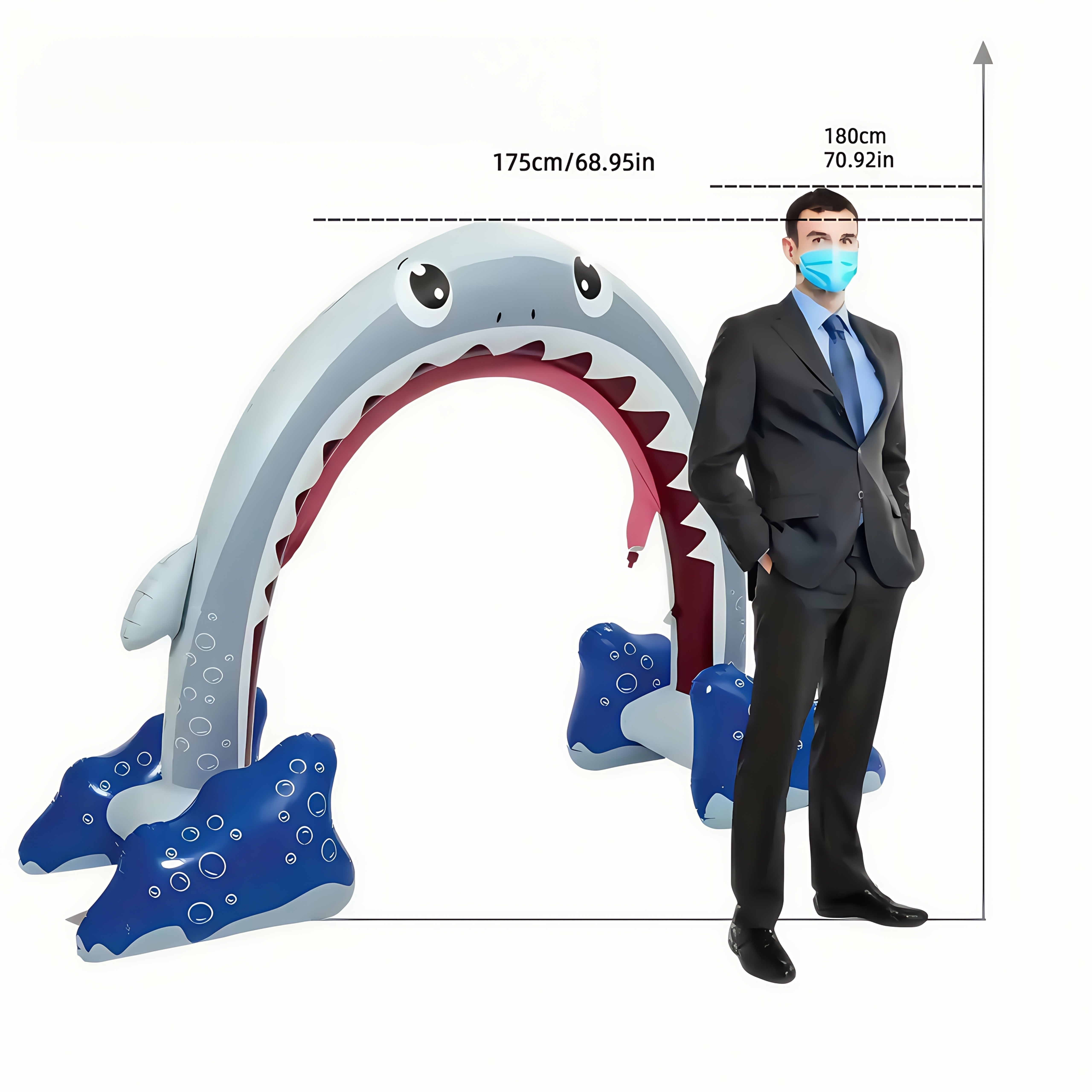 Inflatable Water Sprinkler Archway Outdoor Holiday Decor Outdoor Sport & Activities > Surf & Watersports - Tophatter Daily Deals