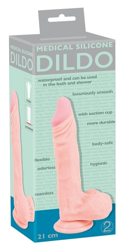 Medical Silicone 8.25 Inch Dildo Flesh 21 cm Realistic Flexible with Suction Cup > Dildos > Realistic Dildos - Tophatter Daily Deals