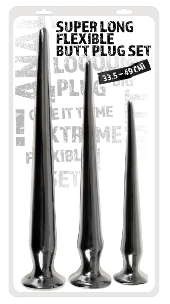 You2Toys Super Long Flexible Butt Plug Set – 3-Piece Bendable Butt Plug Trio > Anal Range > Butt Plug Kits - Tophatter Daily Deals