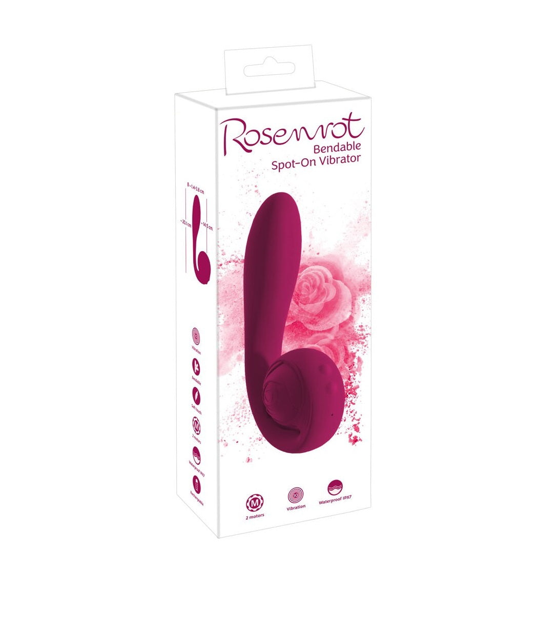 Rose Bendable Waterproof Silicone Vibrator For G-Spot and Clitoris > Vibrators > Unconventional - Tophatter Daily Deals