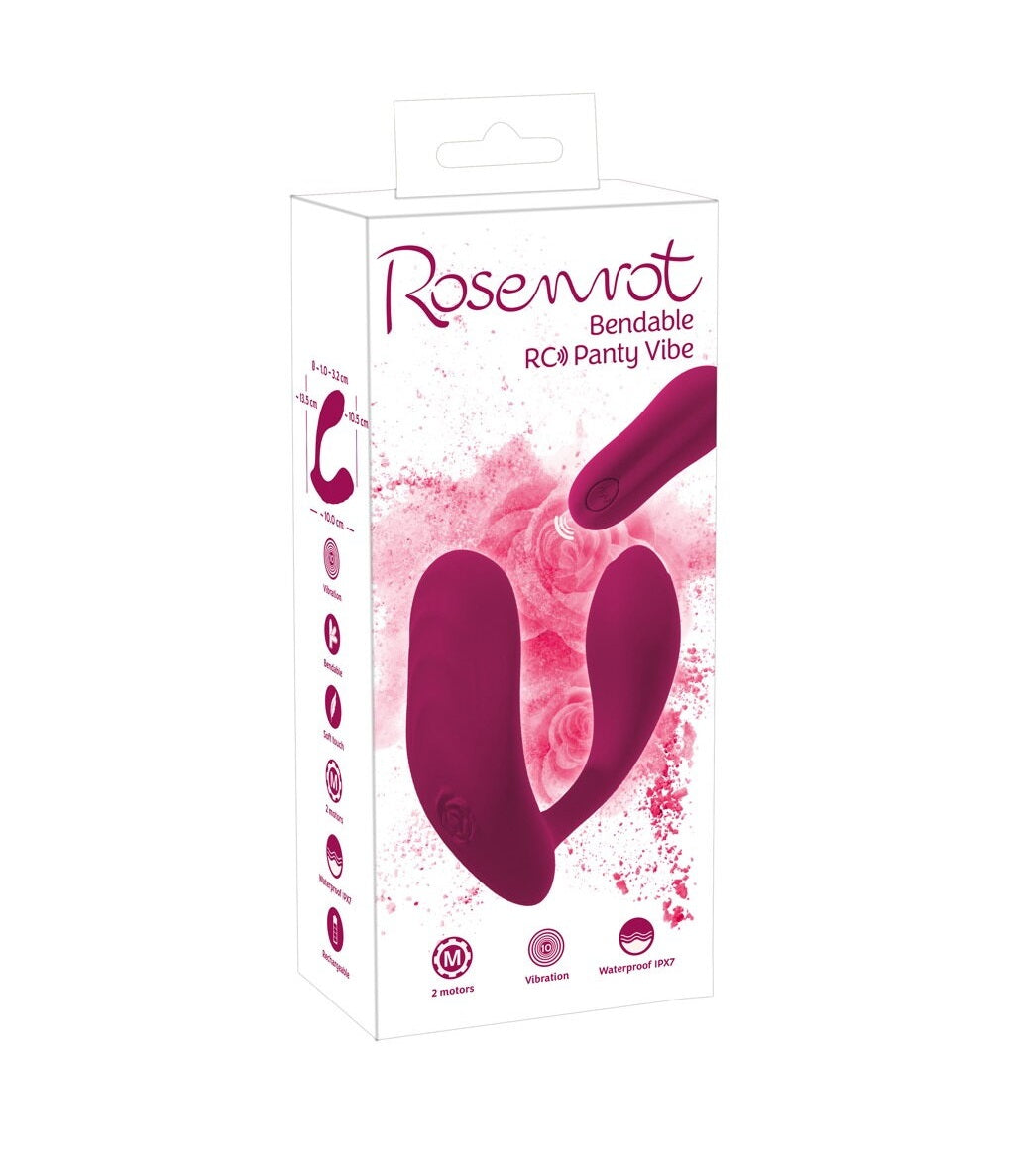 Rose Bendable Panty Vibe (Rose Pink) – Remote-Controlled Silicone Vibrator > Sex Toys For Ladies > Panty Vibes - Tophatter Daily Deals