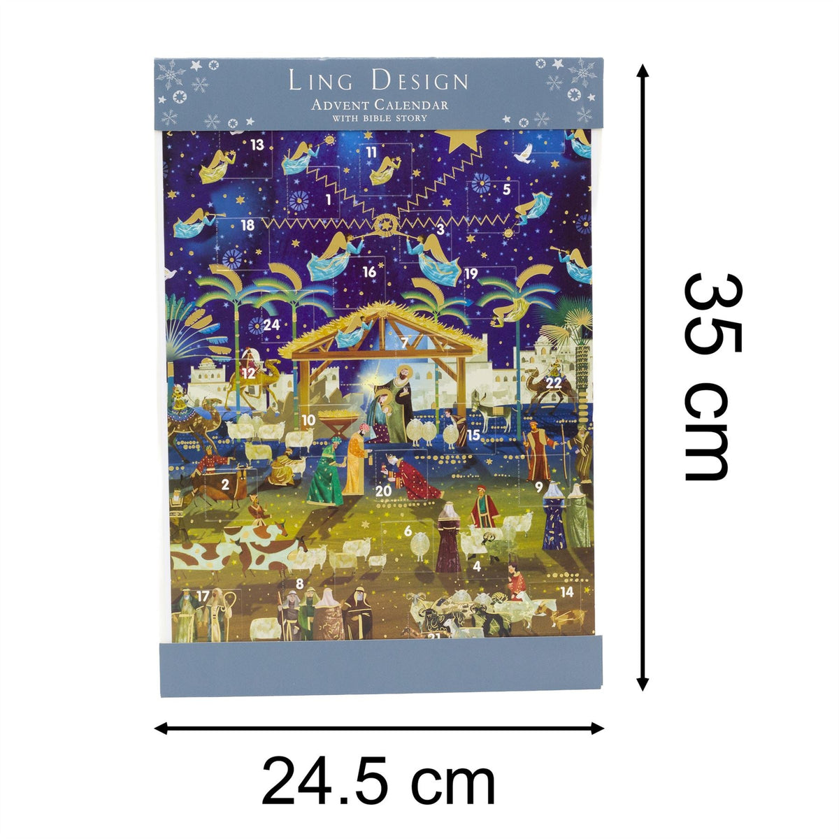 Nativity and Angels Christmas Advent Calendar | Religious Advent Calendar Advent Calendar - Tophatter Daily Deals