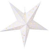 White LED Christmas Star | Christmas Paper Star Light Hanging Decoration - 60cm LED Light - Tophatter Daily Deals