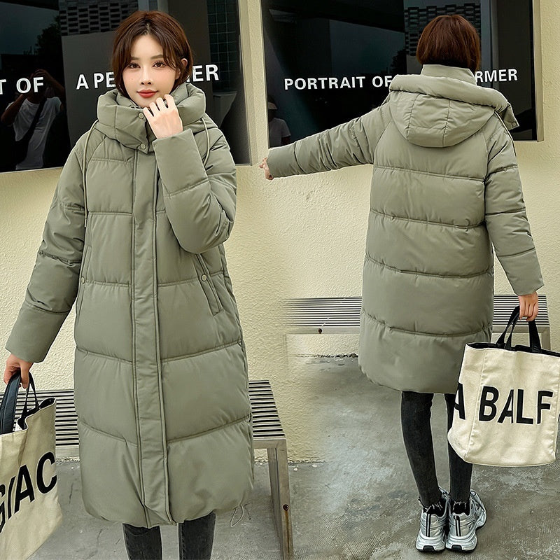 Insulating Women’s Long Puffer Coat - Hooded Quilted Winter 3D Changing Face Moving Picture Frame - Tophatter Daily Deals