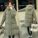 Insulating Women’s Long Puffer Coat - Hooded Quilted Winter 3D Changing Face Moving Picture Frame - Tophatter Daily Deals