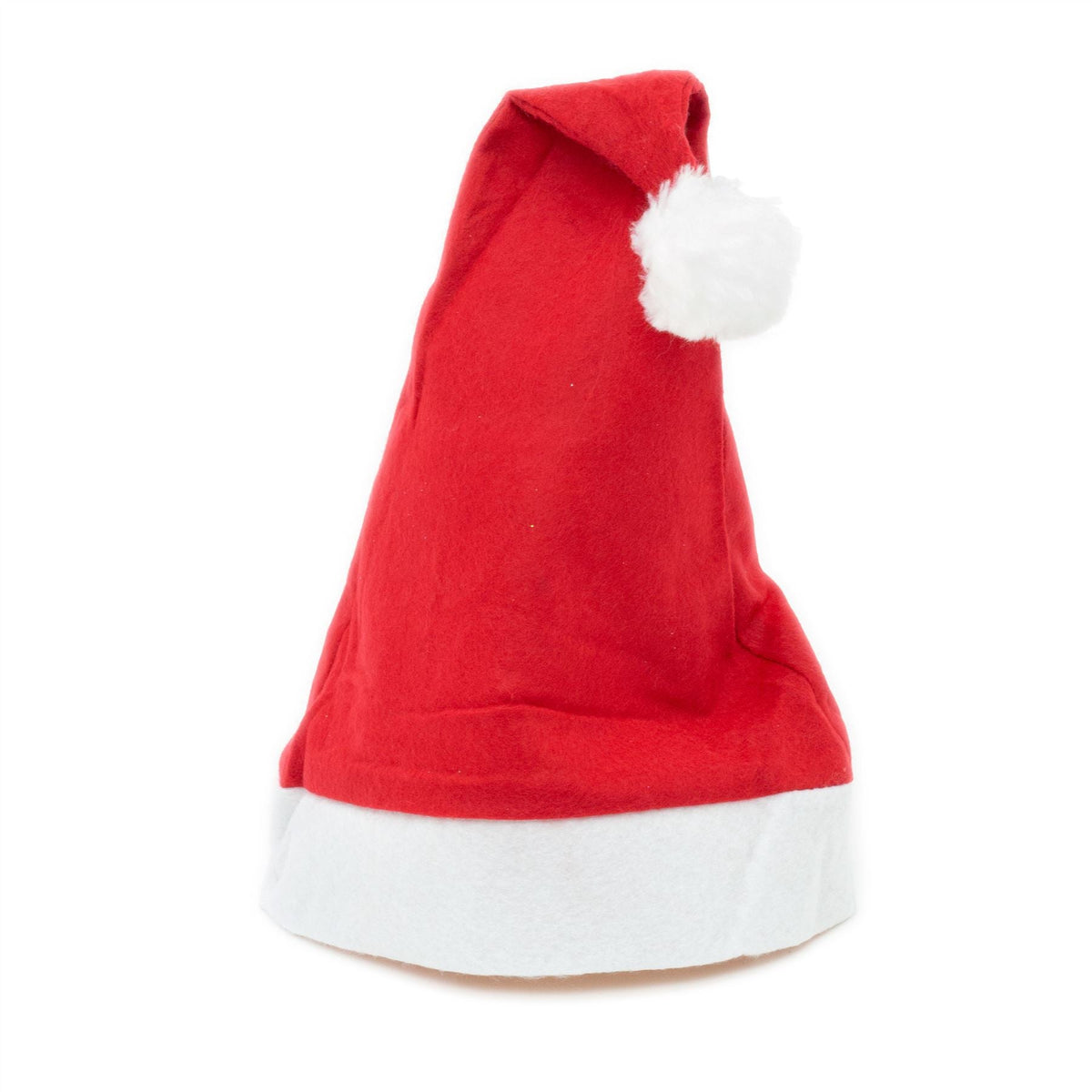 Unisex Fancy Dress Christmas Santa Hat | Red And White Traditional Festive Christmas Hat | Classic Father Christmas Hat Xmas Party Hat Fancy Dress Accessory - Tophatter Daily Deals