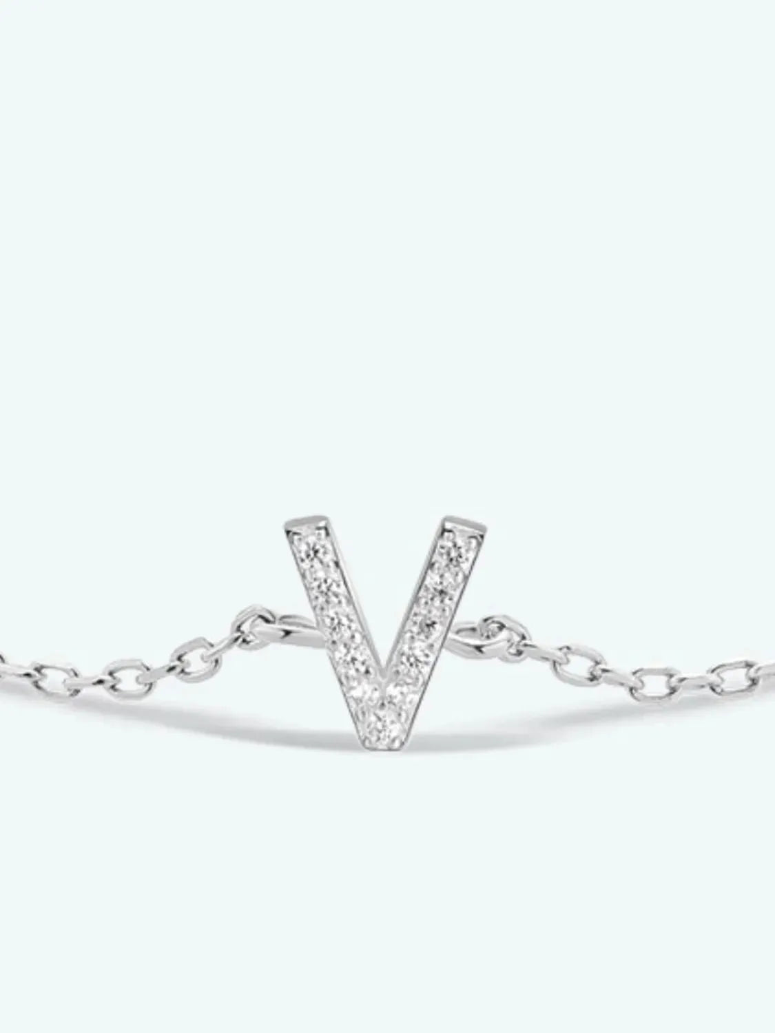 V To Z Zircon 925 Sterling Silver Bracelet Bracelets - Tophatter Daily Deals