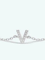 V To Z Zircon 925 Sterling Silver Bracelet Bracelets - Tophatter Daily Deals