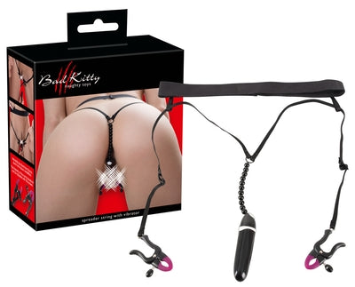 Bad Kitty Spreader String with Vibrator – Labia Spreader Vibrator > Bondage Gear > Medical Instruments - Tophatter Daily Deals