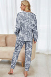 Tie-Dye Long Sleeve Top and Drawstring Joggers Lounge Set Loungewear Sets - Tophatter Daily Deals