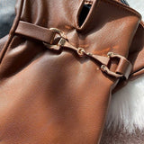 Warm Women’s Faux Leather Gloves – Scalloped Cuff, Lined - Tophatter Daily Deals