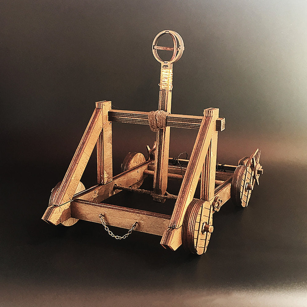 AM012 Single Arm Catapult Stone Throwing Machine Trebuchet 3D Mechanical Model Kit - Tophatter Daily Deals