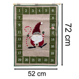 Fabric Santa Christmas Advent Calendar | 24-Pocket Hanging Calendar for Kids Advent Calendar - Tophatter Daily Deals