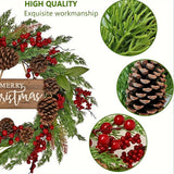 Christmas Wreath with Pinecones & Berries Christmas - Tophatter Daily Deals