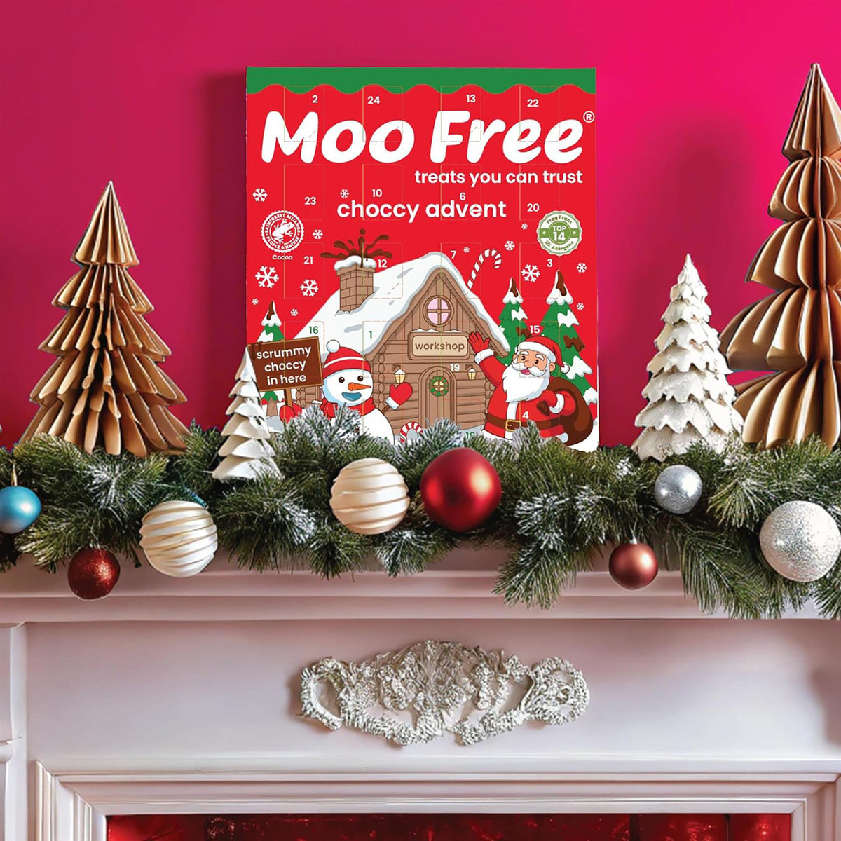 Moo Free Children's Dairy-Free Milk Chocolate Advent Calendar | Vegan & Gluten-Free 70g Advent Calendar - Tophatter Daily Deals