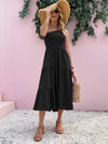 Smocked Single Shoulder Sleeveless Dress Casual Dresses - Tophatter Daily Deals