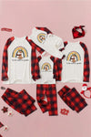 Graphic Top and Plaid Pants Set Red Loungewear Sets - Tophatter Daily Deals