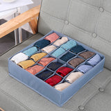 24 Compartment Underwear Sock Storage Box Washable 0 - Tophatter Daily Deals