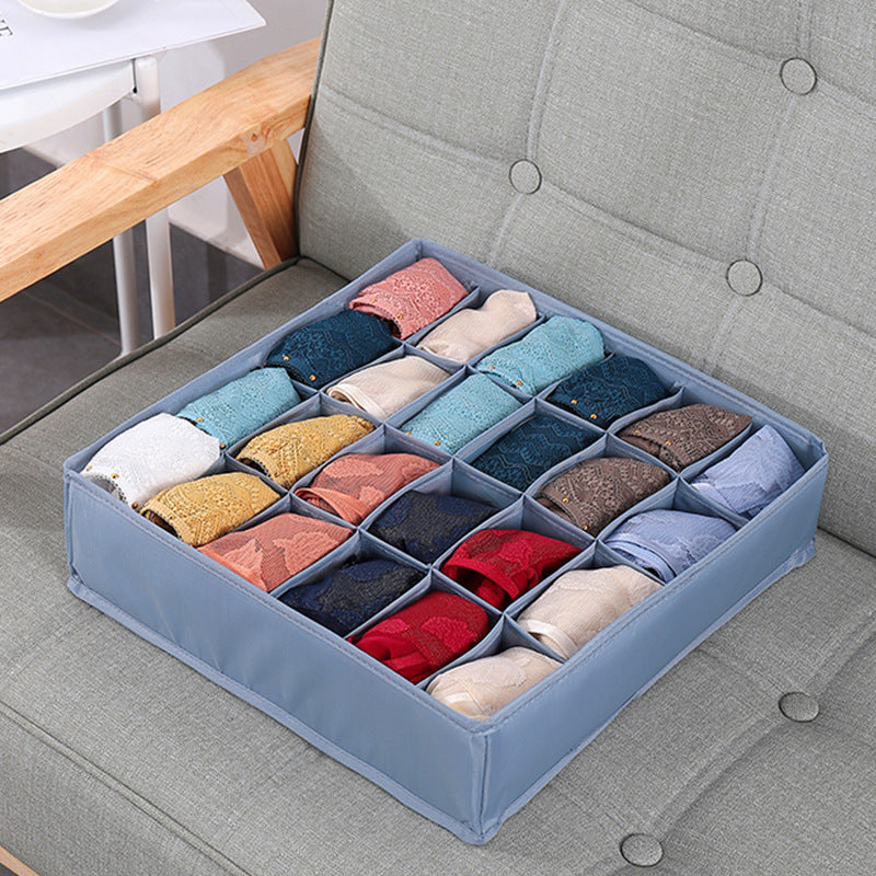 24 Compartment Underwear Sock Storage Box Washable 0 - Tophatter Daily Deals