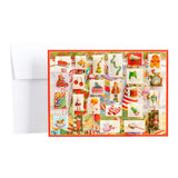 Stocking on the Mantle Advent Calendar Card with Envelope | Christmas Calendar Advent Calendar - Tophatter Daily Deals