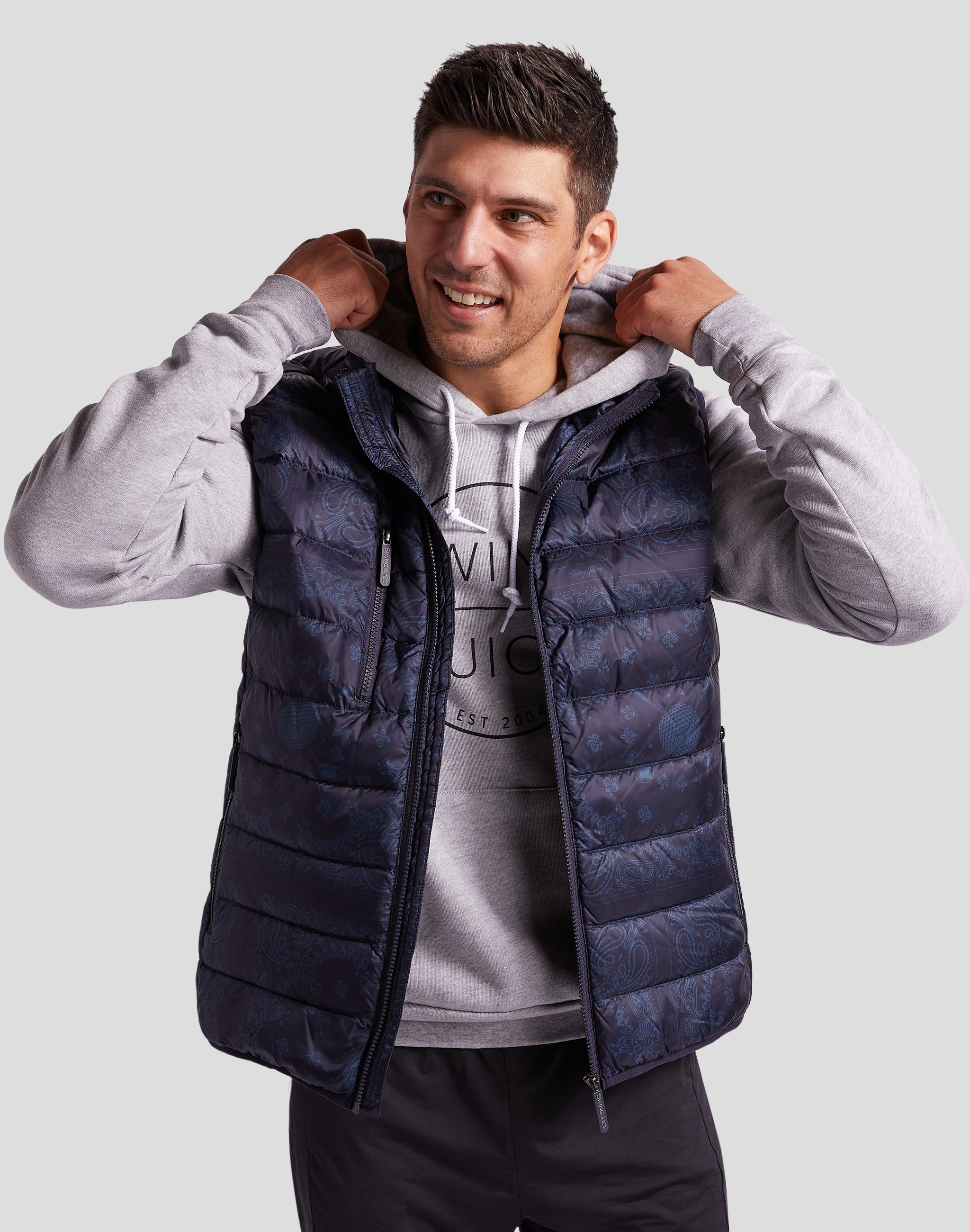 SwingJuice Golf Bandana Men's Packable Puffer Vest Vests - Tophatter Daily Deals