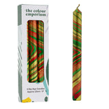 The Colour Emporium Set of 3 Metallic Hand-dipped Marbled Christmas Candles Candle - Tophatter Daily Deals