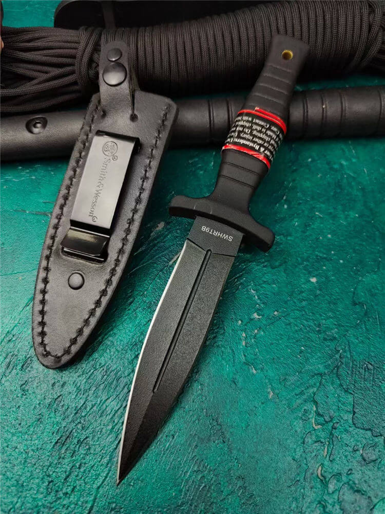 Smith. Wesson HRT9B Double-edged Dagger-GS75 Pocket Knives - Tophatter Daily Deals