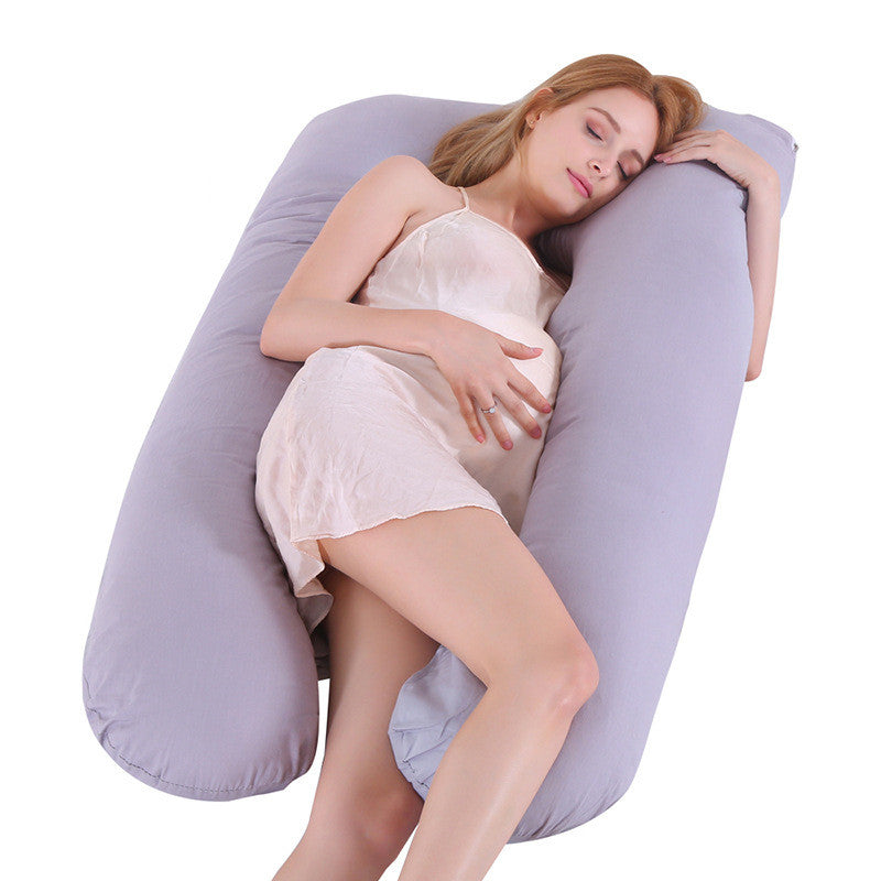 U-Shaped Maternity Pillow – Cooling Pregnancy Support Pillow Grey Bedding - Tophatter Daily Deals