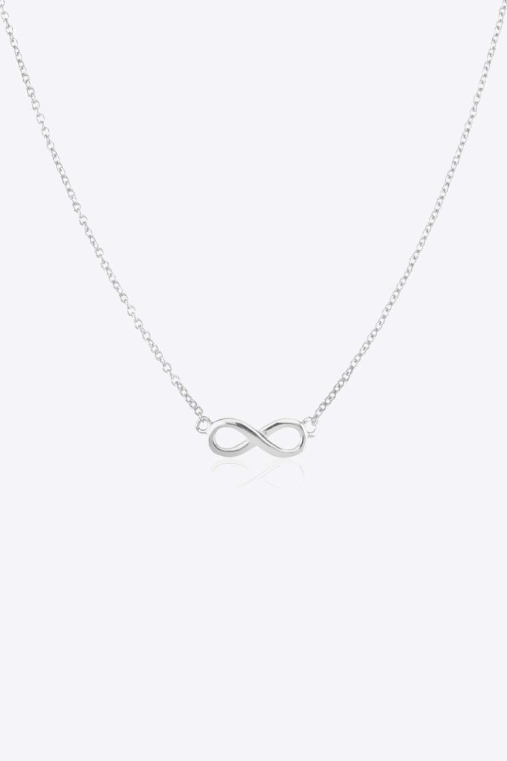 Figure 8 Lobster Clasp 925 Sterling Silver Necklace Silver One Size Necklaces - Tophatter Daily Deals