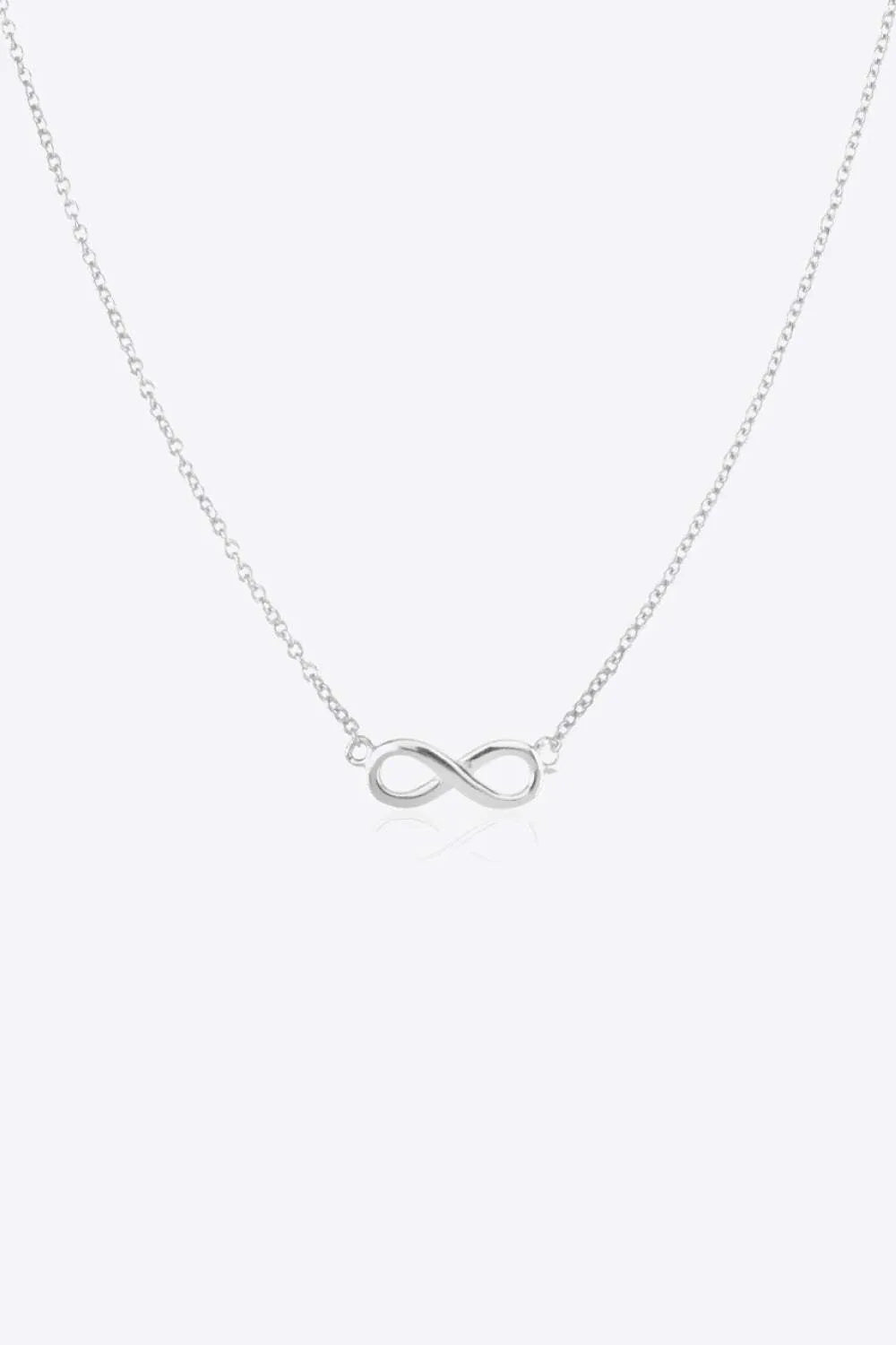 Figure 8 Lobster Clasp 925 Sterling Silver Necklace Silver One Size Necklaces - Tophatter Daily Deals