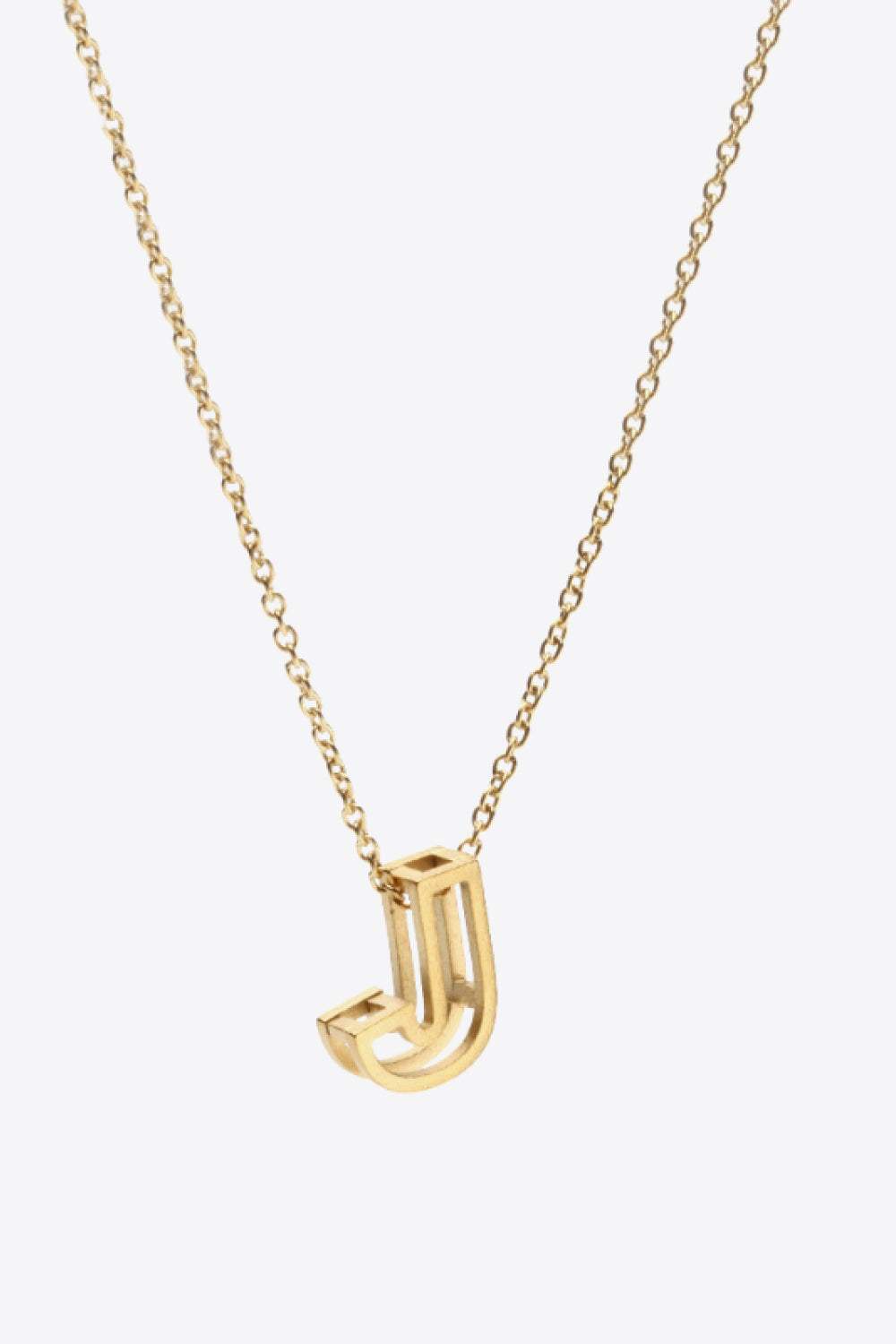 A to J Letter Pendant Nekclace J One Size Necklaces - Tophatter Daily Deals