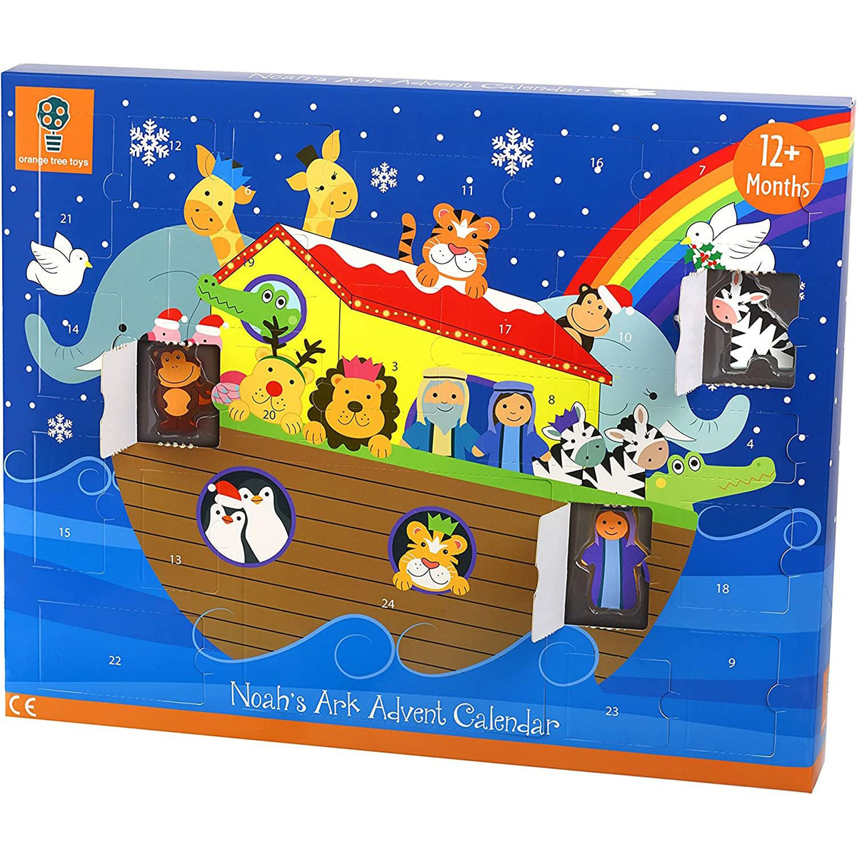 Children's Wooden Noah's Ark Christmas Advent Calendar | Wood Advent Calendar Advent Calendar For Kids | Noah's Ark Playset Advent Calendar Advent Calendar - Tophatter Daily Deals