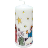 The Nativity Christmas Pillar Candle | Festive Candle with Wise Men - 13cm Candle - Tophatter Daily Deals