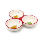 3 Compartment Christmas Gingerbread Serving Platter | Christmas Snack Bowls Plate - Tophatter Daily Deals