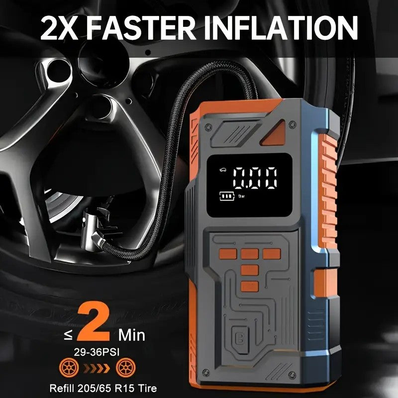 Mini Air Compressor Pump Digital Display Tire Inflator Tools > Air Compressor > Air Compressors - Tophatter Daily Deals