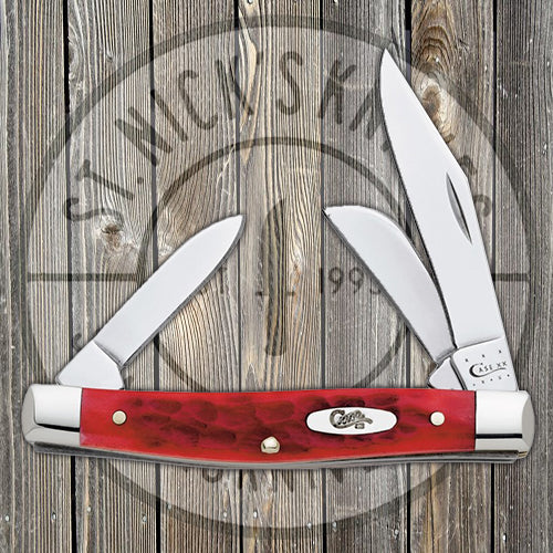 Case Medium Stockman - Dark Red Jigged Bone - 06981 Traditional Knives - Tophatter Daily Deals